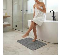 NK Tapis de Bain en Diatomite 60 x 40 cm - Tapis Effet Pierre Ultra Absorbant, Séchage Rapide et Antidérapant pour Sortie de Douche, Stone Bath Mat