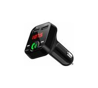 NK Transmetteur FM Bluetooth - Mains Libres, pour Voiture et Camion, Bluetooth Lecteur de Musique V5.0 + EDR, Adaptateur Radio Récepteur FM, Double Port USB 2,1A, Chargement Rapide. 2102, One Size