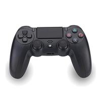 NK Wireless Controller for PS4 / PS3 / PC/Mobile - Dualshock vibration, fonction de détection 6 axes, lumière LED, écran tactile, prise casque, câble de chargement inclus - Noir