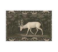 NKALFGH Illustration de cerf vintage, affiche sur toile, art mural, tableaux, 60 x 90 cm