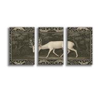 NKALFGH Illustration de cerf vintage, affiche sur toile, art mural, tableaux, 60 x 90 cm