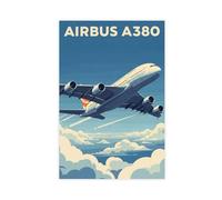 NKALFGH Poster sur toile Airbus A380 pour décoration de chambre à coucher, cadeau 40 x 60 cm