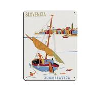 NKALFGH Poster vintage Yougoslavie en métal pour pub, club, café, bar, maison, décoration murale, 30 x 40 cm