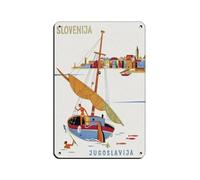 NKALFGH Poster vintage Yougoslavie en métal pour pub, club, café, bar, maison, décoration murale, affiche rétro, 20 x 30 cm