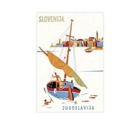 NKALFGH Poster vintage Yougoslavie sur toile pour décoration de chambre à coucher, cadeau 60 x 90 cm