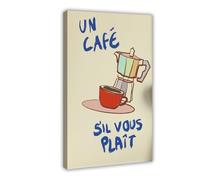 NKALFGH Un Cafe Sil Vous Plait Prin Poster sur toile Impression sur toile 30 x 45 cm
