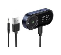 NKBSDKM Récepteur Émetteur FM Bluetooth 5.2 pour Voiture, Son Stéréo HiFi, Adaptateur de Voiture Bluetooth, Prise en Charge des Appels Mains