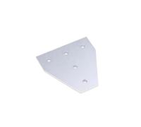 NKCVEZBW 10/5 pièces 5 trous 90 degrés T forme panneau de jonction plaque coin support d'angle bande connexion Compatible avec profil en aluminium 20 30 40(Silver T,4040 (5pcs))