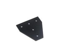 NKCVEZBW 10/5 pièces 5 trous 90 degrés T forme panneau de jonction plaque coin support d'angle bande connexion Compatible avec profil en aluminium 20 30 40(Black T,3030 (10pcs))