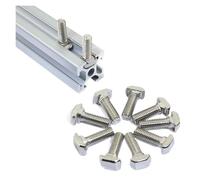 NKCVEZBW 50/30/20 pièces norme européenne M5 T Type écrous de fixation connecteur en aluminium Compatible avec le profil 2020 vis à tête boulons(M5x16 50PCs)