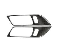 NKCVEZBW Autocollants intérieurs en fibre de carbone compatibles avec la Ford Mustang GT 2015-2021, décoration de cadre de poignée de porte de voiture, garniture de couverture(Style B(Black))