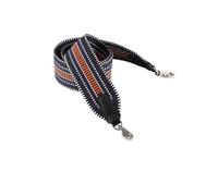 NKCVEZBW Bandoulière en cuir cousue à la main avec toile tissée de 5 cm large, Compatible le sac Evelyne, accessoires bricolage(Silver buckle,80cm)