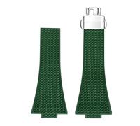 NKCVEZBW Bracelet compatible avec la série Tissot PRX, boucle papillon à dégagement rapide en fluoroélastomère, filetage mâle convexe, 12 mm.(Green Clasp,12mm)