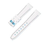 NKCVEZBW Bracelet de montre compatible avec Omega X Swatch, MoonSwatch, bracelet plongée en caoutchouc silicone incurvé, compatible le Water Ghost 20 mm(White black)