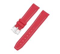 NKCVEZBW Bracelet de montre compatible avec Omega X Swatch, MoonSwatch, bracelet plongée en caoutchouc silicone incurvé, compatible le Water Ghost 20 mm(Red white)