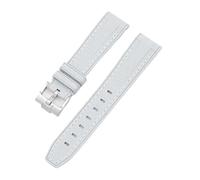 NKCVEZBW Bracelet de montre compatible avec Omega X Swatch, MoonSwatch, bracelet plongée en caoutchouc silicone incurvé, compatible le Water Ghost 20 mm(Light grey)