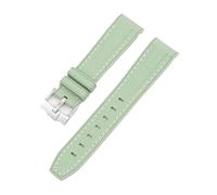 NKCVEZBW Bracelet de montre compatible avec Omega X Swatch, MoonSwatch, bracelet plongée en caoutchouc silicone incurvé, compatible le Water Ghost 20 mm(Light green)