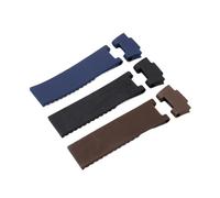 NKCVEZBW Bracelet de montre de rechange en caoutchouc de silicone étanche, compatible avec CARLYWET 22 x 10 mm / 25 x 12 mm, noir, marron, bleu, compatible avec Ulysse Nardin(Black,25mm)