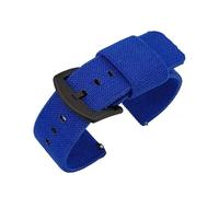 NKCVEZBW Bracelet de montre en nylon 18 mm, 20 mm, 22 mm, 24 mm, compatible avec les bracelets élastiques tissés militaires à dégagement rapide, for hommes et sportifs.(Blue-Black,20mm)