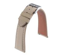 NKCVEZBW Bracelet de montre en toile à voile 20 mm 22 mm, motif toile, PVC, cuir, sangle à dégagement rapide, accessoires compatibles avec les hommes(Beige,22mm)