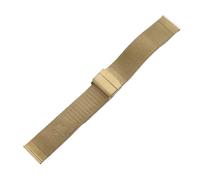 NKCVEZBW Bracelet de montre unisexe en acier inoxydable compatible avec les bracelets à mailles de 12 mm à 22 mm.(Gold,19mm)