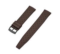 NKCVEZBW Bracelet de montre universel à dégagement rapide et extrémités plates, compatible avec les bracelets en caoutchouc FKM tropicaux de 18 à 24 mm.(FKM-Brown Black,20mm)