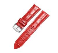 NKCVEZBW Bracelet de montre universel de rechange en cuir compatible avec les montres for hommes et femmes, disponible en largeurs de 12, 14, 16, 18, 20, 21 et 22 mm.(Red,16mm)