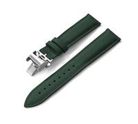 NKCVEZBW Bracelet unisexe à dégagement rapide compatible avec les montres de 18/19/20/22 mm, motif tropical, en caoutchouc FKM et cuir, imperméable, style toile voile(DeepGreen Deployment,18mm)