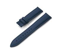 NKCVEZBW Bracelet unisexe à dégagement rapide compatible avec les montres de 18/19/20/22 mm, motif tropical, en caoutchouc FKM et cuir, imperméable, style toile voile(NavyBlue no Buckle,22mm)