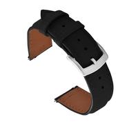NKCVEZBW Bracelet unisexe à dégagement rapide compatible avec les montres de 18/19/20/22 mm, motif tropical, en caoutchouc FKM et cuir, imperméable, style toile voile(Black Pin Buckle,22mm)