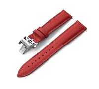 NKCVEZBW Bracelet unisexe à dégagement rapide compatible avec les montres de 18/19/20/22 mm, motif tropical, en caoutchouc FKM et cuir, imperméable, style toile voile(Red Deployment,18mm)