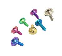 NKCVEZBW Compatible avec 10 pièces M4 M5 M6 M8 TC4 Gr5, vis à tête de bouton bride torx en titane boulon collier(Titanium colour,M8X15 10pc)