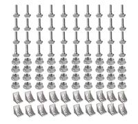 NKCVEZBW Compatible avec 20 jeux de connecteurs profilés en aluminium 4040 : 40 écrous à bride hexagonale M8 + supports d'angle + vis boulon T 16 mm(Sliver)