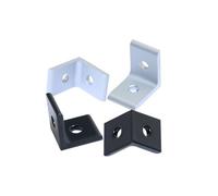 NKCVEZBW Compatible avec 2020 3030 4040 4545 Profil d'extrusion d'aluminium Legierung 2 Loch 90 degrés Innen Ecke Halterung Lot de 10(Silver 3030x10pcs)