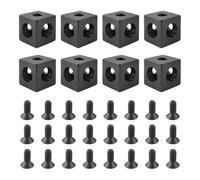 NKCVEZBW Compatible avec 4 pièces/8 pièces un ensemble de connecteur Cube bloc en alliage d'aluminium carré 2020 Type écrou vis(8pcs a set blocks)