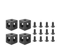 NKCVEZBW Compatible avec 4 pièces/8 pièces un ensemble de connecteur Cube bloc en alliage d'aluminium carré 2020 Type écrou vis(4pcs a set blocks)