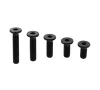NKCVEZBW Compatible avec 50 vis M5 à profil bas, en acier au carbone noir, six pans creux, tête hexagonale ultra fine, plate et basse(25mm)