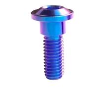 NKCVEZBW Compatible avec 6 boulons à vis hexagonaux en alliage de titane bleu Puple M8x24 M6 x 16 mm GR5 for moto, voiture, vélo, scooter, étrier disque, coque moteur(M8x24 With Shaft)