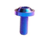 NKCVEZBW Compatible avec 6 boulons à vis hexagonaux en alliage de titane bleu Puple M8x24 M6 x 16 mm GR5 for moto, voiture, vélo, scooter, étrier disque, coque moteur(M6x16)