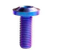 NKCVEZBW Compatible avec 6 boulons à vis hexagonaux en alliage de titane bleu Puple M8x24 M6 x 16 mm GR5 for moto, voiture, vélo, scooter, étrier disque, coque moteur(M8x24)