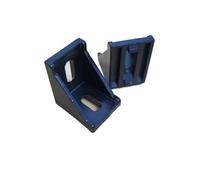 NKCVEZBW Compatible avec l'angle de montage d'angle 3030 30x30, supports décoratifs, accessoires profil en aluminium, fixation connecteur L, paquet 20(Type A Black 20pcs)