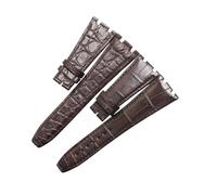 NKCVEZBW Compatible avec les bracelets de montre en cuir d'alligator AUDEMARS PIGUET ROYAL OAK 15400/26331 OFFSHORE 26470/15703.(Blue White,30mm)