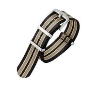NKCVEZBW Compatible avec les bracelets de montre en nylon balistique avec boucle robuste de 18 mm, 20 mm et 22 mm, compatibles avec les hommes et les femmes.(Black Yellow gray,22mm)