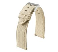 NKCVEZBW Compatible avec les bracelets de montre en nylon double face de 18 mm, 19 mm, 20 mm, 22 mm et 24 mm, à dégagement rapide, for le sport, compatible avec les hommes(BEIGE 1,24mm)