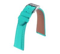 NKCVEZBW Compatible avec les bracelets de montre Sailcloth 20 mm et 22, texture unique en PVC, compatible nylon à libération rapide, tissu, bracelets, Bleu sarcelle, 22mm