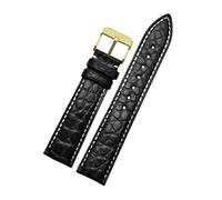 NKCVEZBW Compatible avec les bracelets en cuir de crocodile noir de 12 mm, 14 mm, 16 mm, 18 mm, 20 mm, 22 mm et 24 mm.(Blue Pink,13mm)