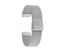 NKCVEZBW Compatible avec Les Bracelets métalliques de 17 mm, 19 mm et 20 mm, Compatible avec Les Bracelets de Rechange Swatch, en Acier Inoxydable, en Maille milanaise, Noir et Argent(Silver,19mm)