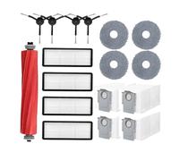 NKCVEZBW Compatible avec Les pièces de Rechange for aspirateur Robot QR 798 / QV 35A, Brosse latérale Principale, Filtre HEPA, Chiffon de Nettoyage, Sac à poussière(Set-1)