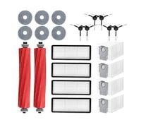 NKCVEZBW Compatible avec Les pièces de Rechange for aspirateur Robot QR 798 / QV 35A, Brosse latérale Principale, Filtre HEPA, Chiffon de Nettoyage, Sac à poussière(Set-2)