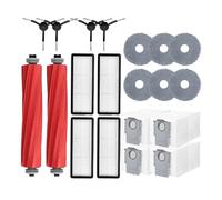 NKCVEZBW Compatible avec Les pièces de Rechange for aspirateur Robot QR 798 / QV 35A, Brosse latérale Principale, Filtre HEPA, Chiffon de Nettoyage, Sac à poussière(Set-4)